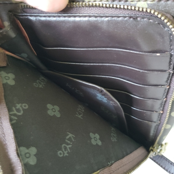 Kiyto Japanese Small Green/Brown Crossbody/Wallet. - Picture 4 of 11